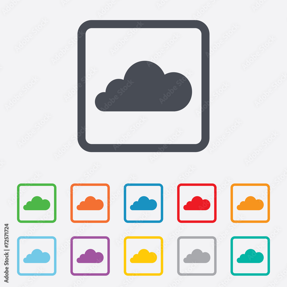 Cloud sign icon. Data storage symbol. Cloud sign icon. Data storage symbol.
