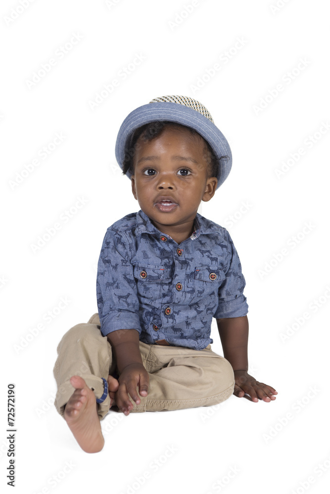 Happy toddler isolated on a white background Happy toddler isolated on a white background