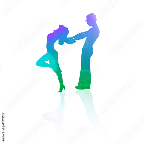 Man and woman dancing