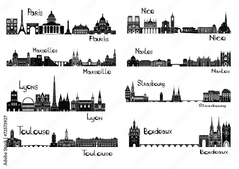 8 cities of France