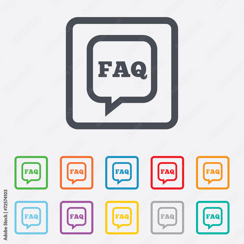 FAQ information sign icon. Help symbol. FAQ information sign icon. Help symbol.