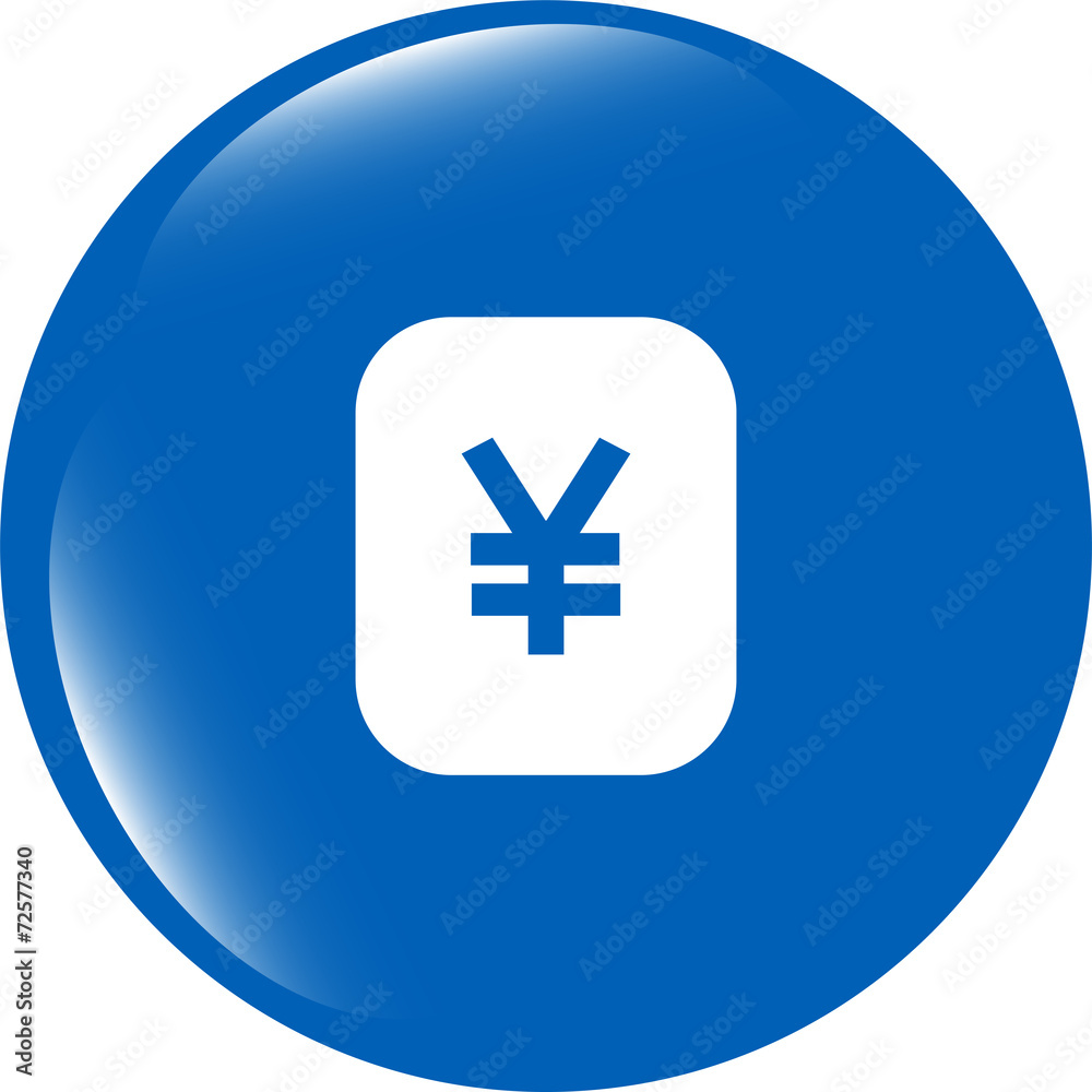 Obraz premium Yen JPY sign icon. web app button. web icon