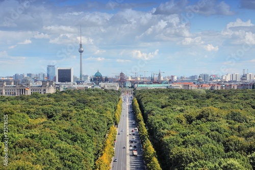 Berlin skyline with Tiergarten Park photo