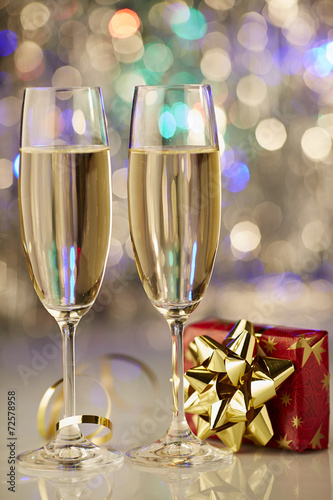 champagne romantic christmas new year