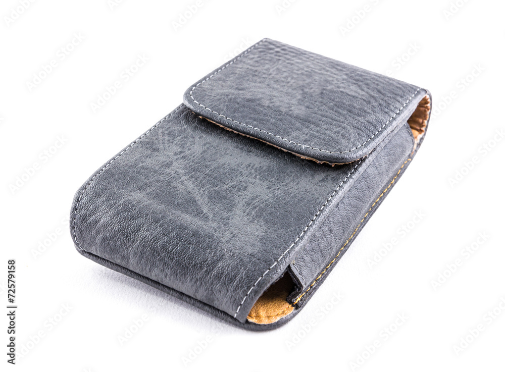 smart phone leather case isolated on white background smart phone leather case isolated on white background
