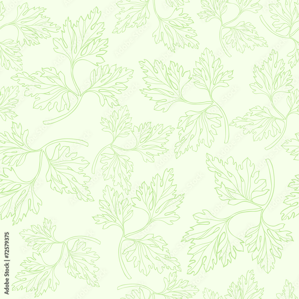Seamless pattern with  parsley