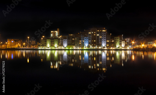 Poole Night Time Skyline © allouphoto