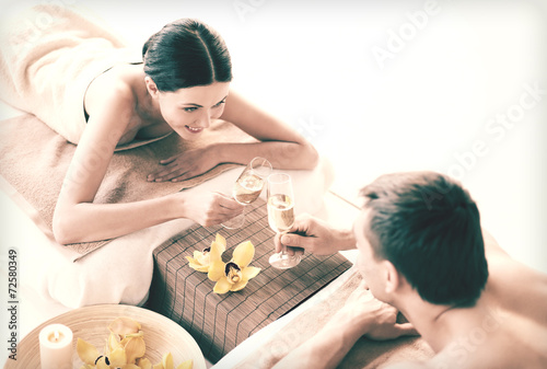 couple in spa
