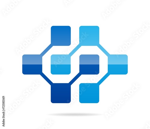 Vectors : abstract icon, cube logo
