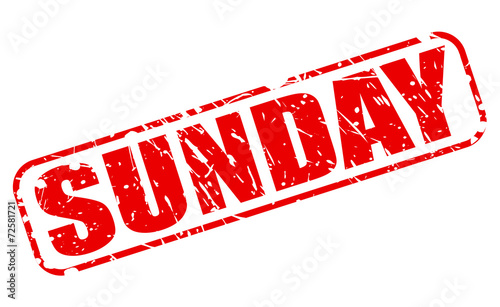Sunday red stamp text
