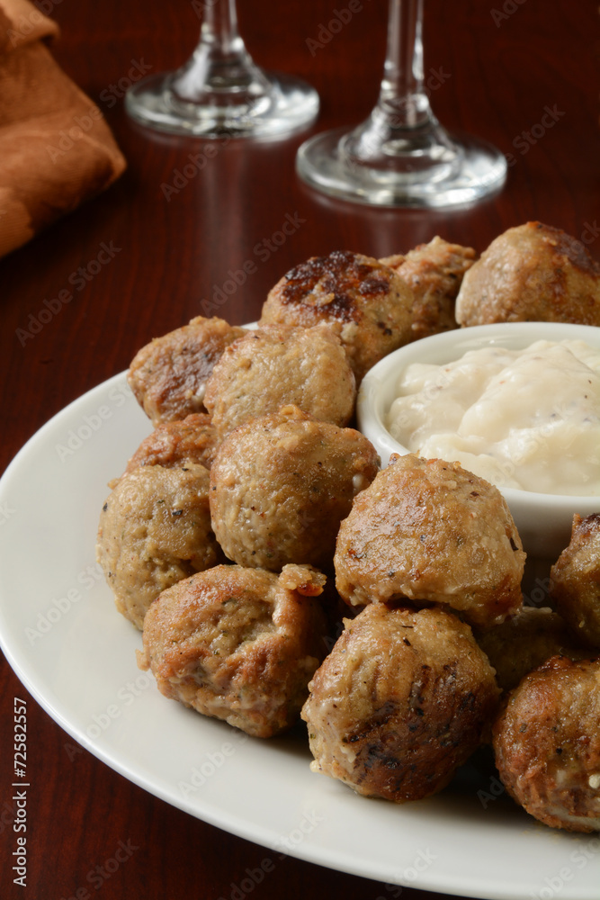 Meatballs as an appetizer Meatballs as an appetizer