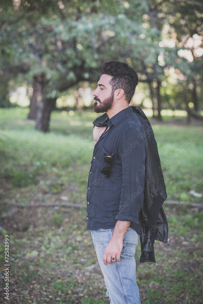 young handsome attractive bearded model man young handsome attractive bearded model man