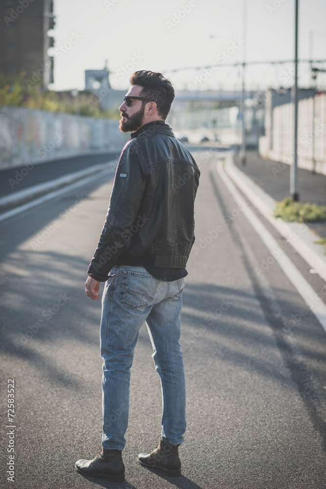 young handsome attractive bearded model man young handsome attractive bearded model man