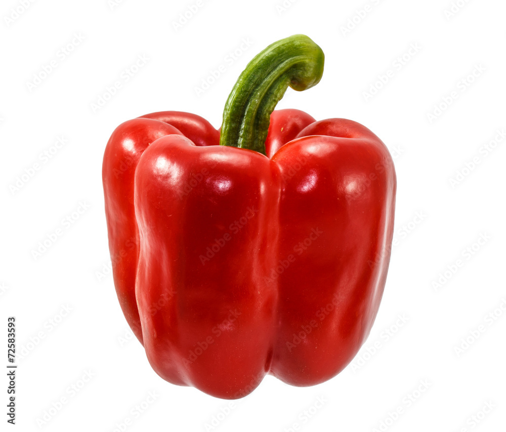 Red bell pepper isolated on white background Red bell pepper isolated on white background