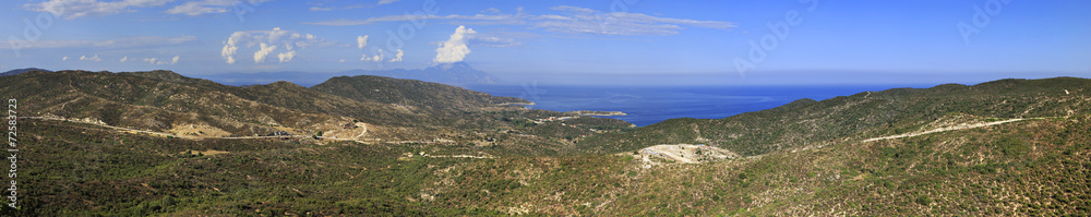 Panorama of Aegean coast.