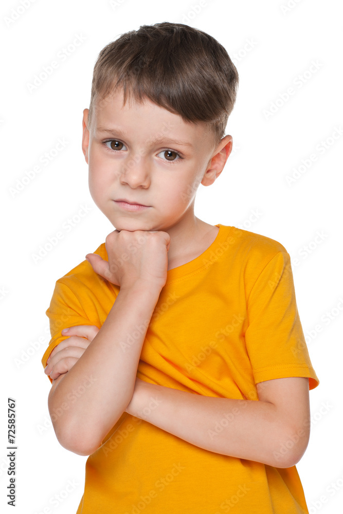 Portrait of an upset little boy Portrait of an upset little boy