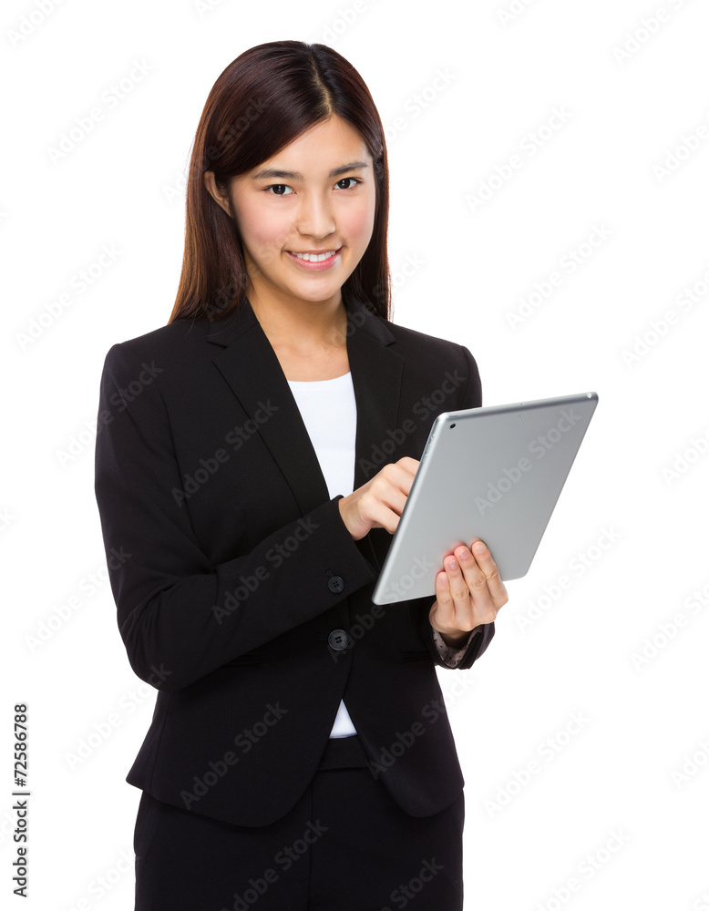 Business woman use of digital tablet Business woman use of digital tablet
