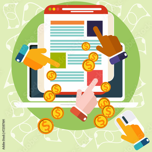 Pay per click internet advertising model