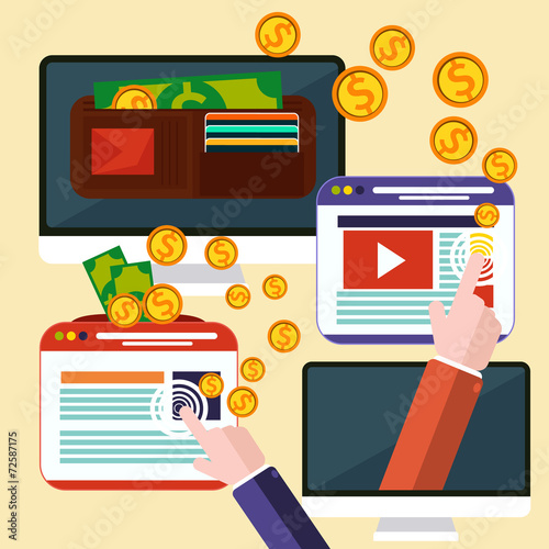 Pay per click internet advertising model