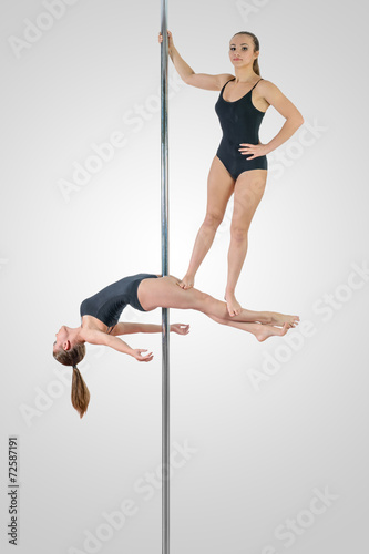 Pole dance duet