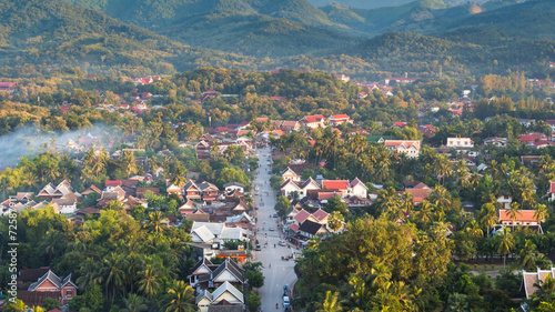 Viewpoint and landscape at luang prabang , laos.