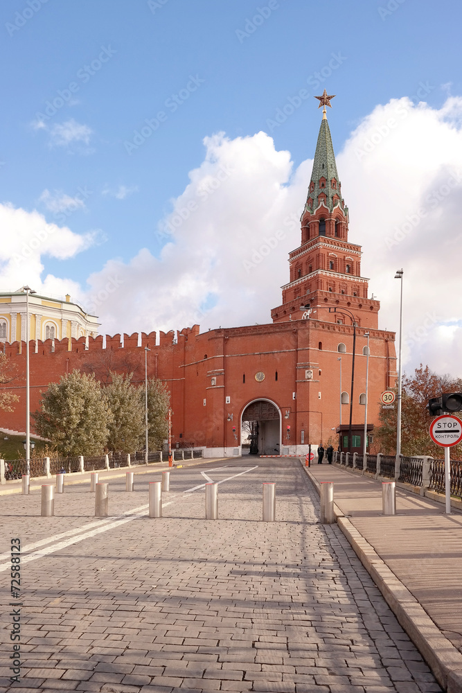 Obraz premium Borovitskaya tower of Moscow Kremlin