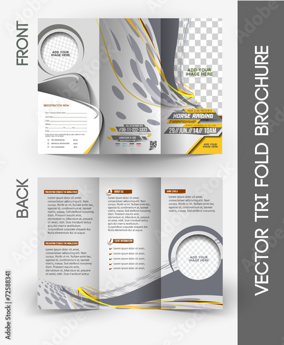 Horse Riding Brochure Tri-Fold Mock up  Design