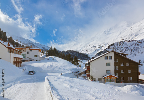 Mountain ski resort Obergurgl Austria © Nikolai Sorokin