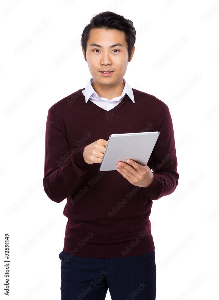 Man use tablet