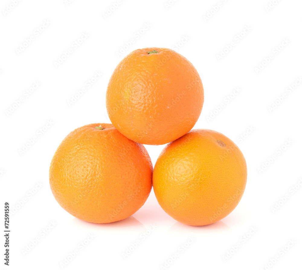 Orange fruit isolated on white Orange fruit isolated on white