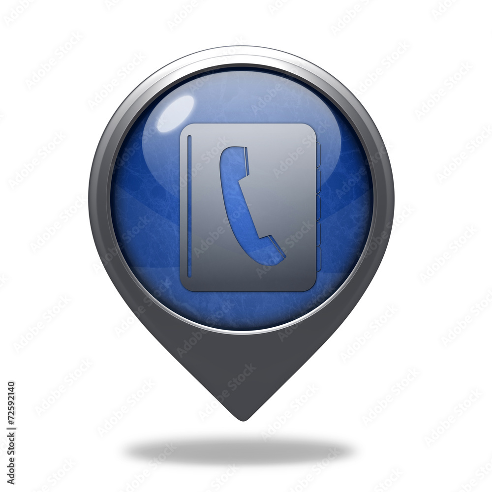 phonebook pointer icon on white background