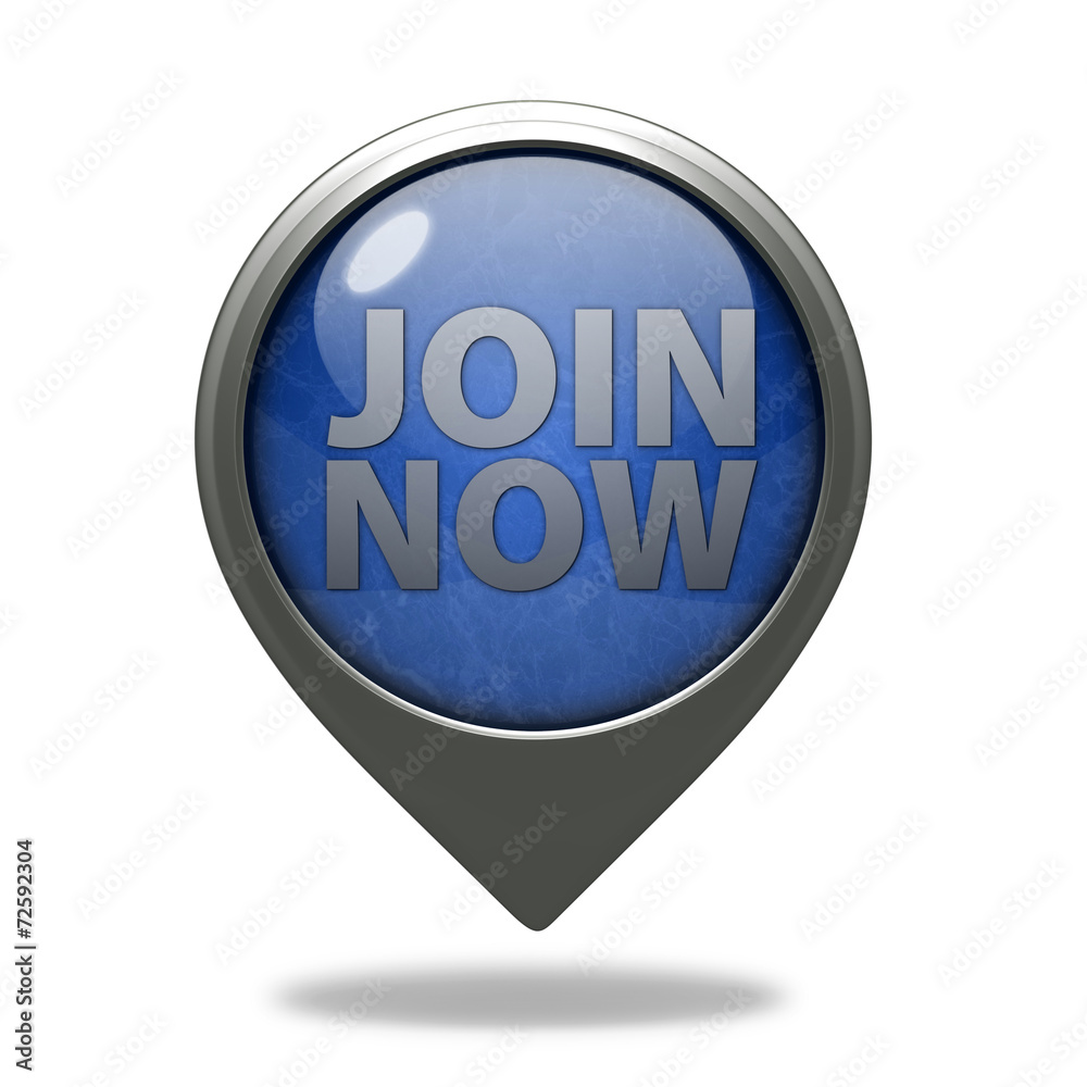 Join now pointer icon on white background Join now pointer icon on white background