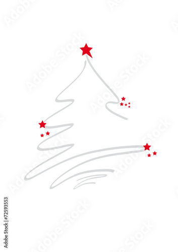 weihnachtsbaum mit roten sternen