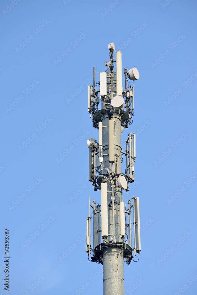 Detailed image of a GSM tower in clear day Detailed image of a GSM tower in clear day