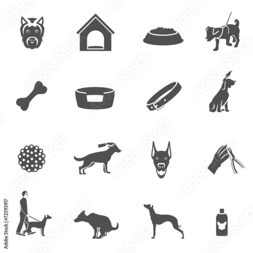 Dog icons black