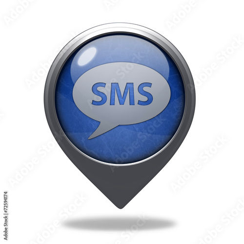 sms pointer icon on white background