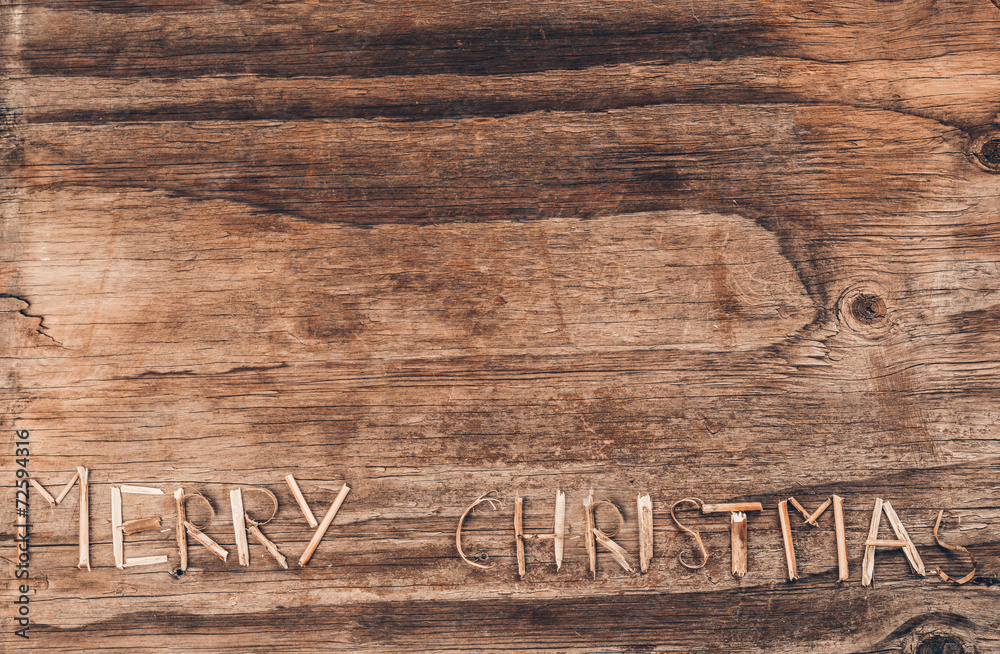  Merry christman. Grunge wooden background. Winter holidays conc