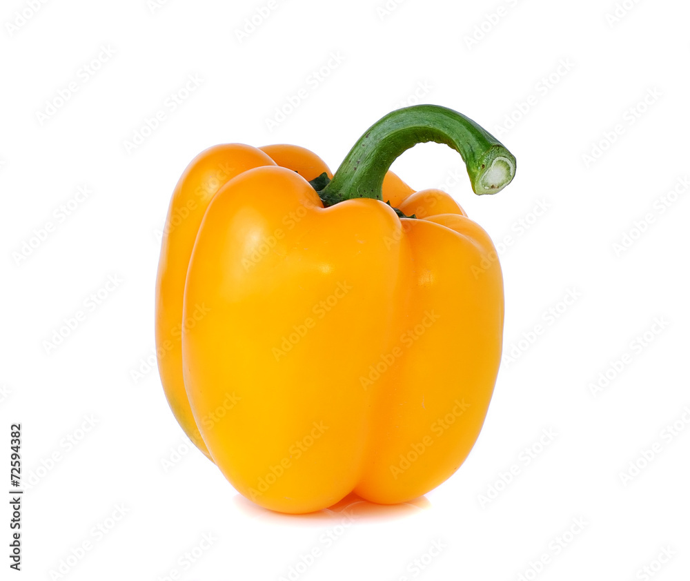 sweet yellow pepper isolated on white background sweet yellow pepper isolated on white background
