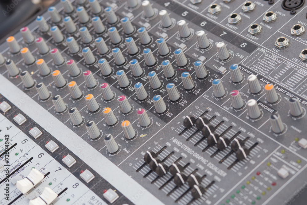Obraz premium board sound mixer