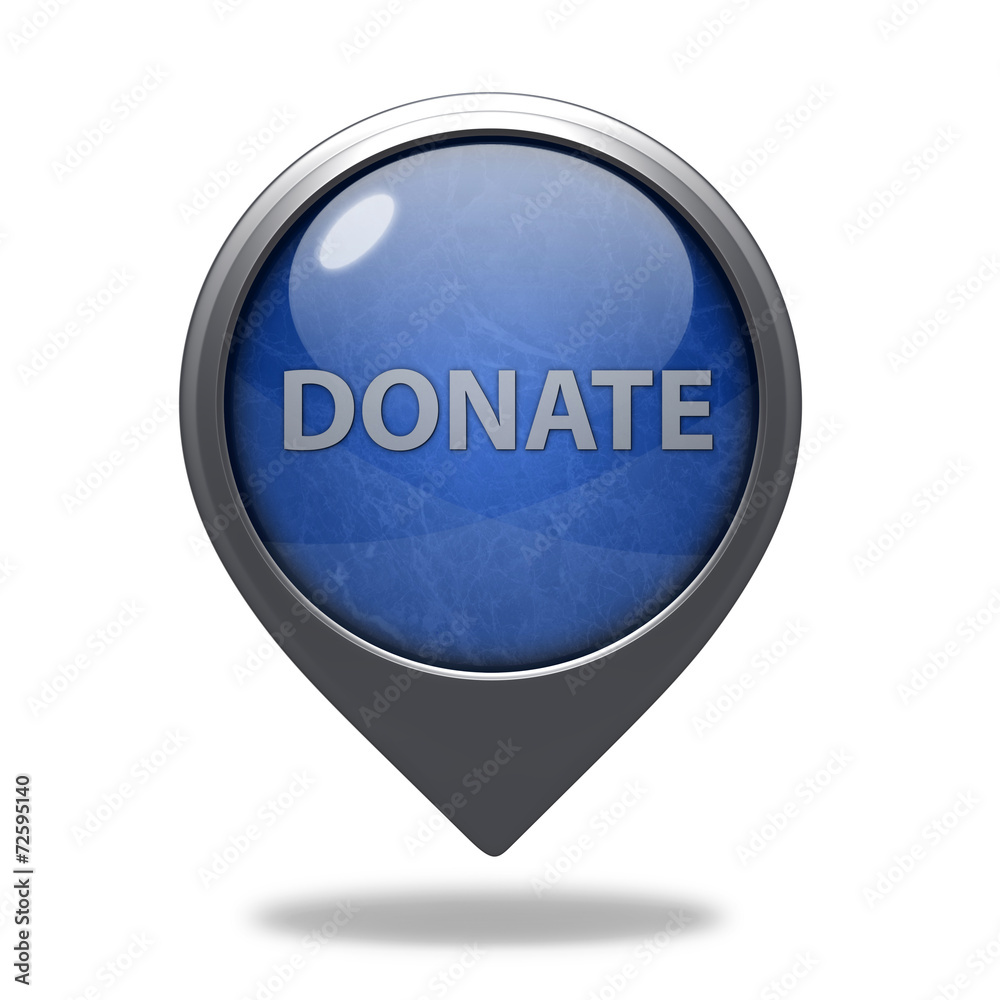 Donate pointer icon on white background Donate pointer icon on white background