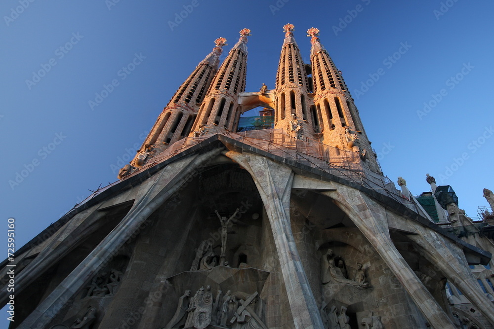 Naklejka premium Sagrada familia in Barcelona Spain