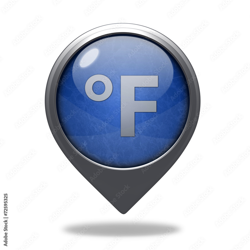 fahrenheit pointer icon on white background fahrenheit pointer icon on white background