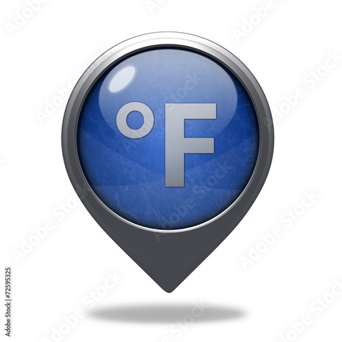 fahrenheit pointer icon on white background