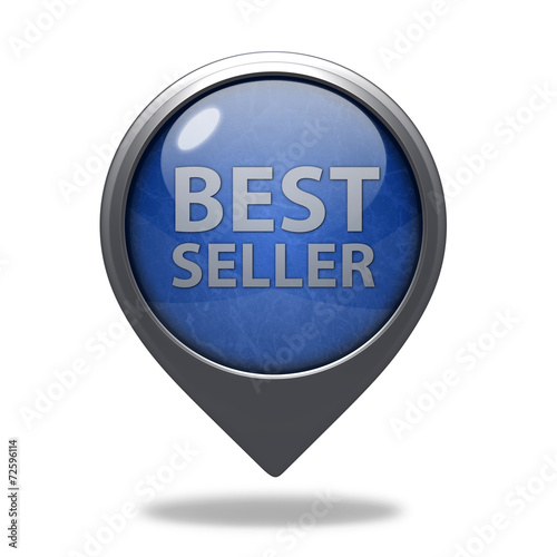 Best seller pointer icon on white background