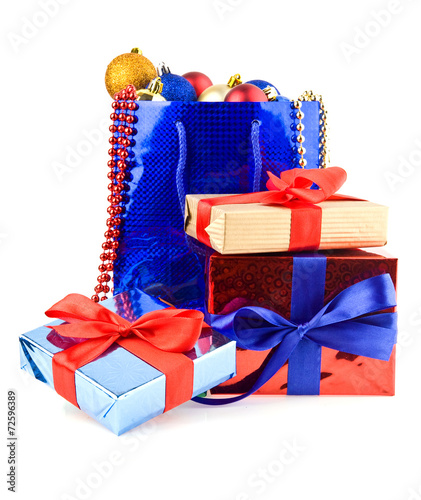 gifts and christmas decorations