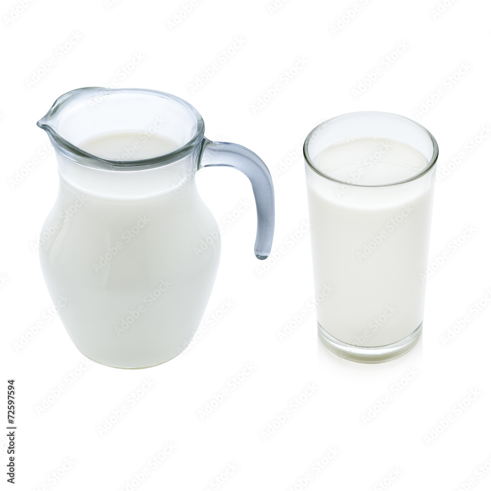 glass of milk isolated on white glass of milk isolated on white