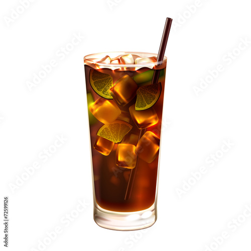 Long island ice tea cocktail realistic