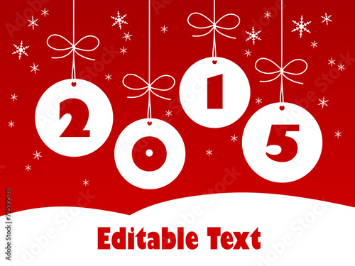 2015 EDITABLE TEXT Card (happy new year christmas)
