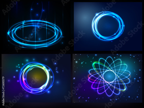 Set of Abstract background plasma vector  illustration