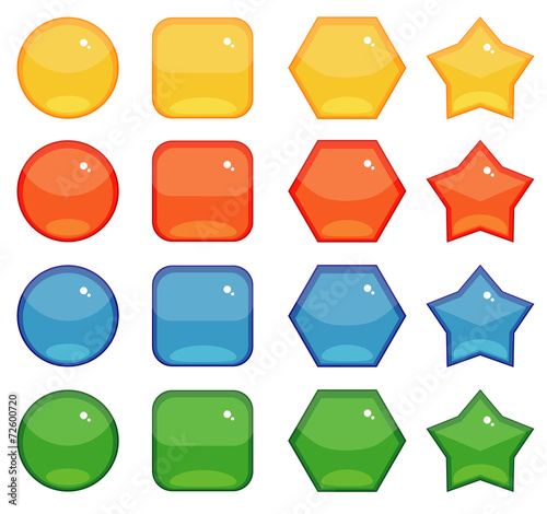 buttons shapes set